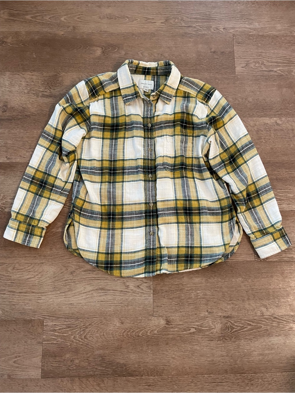 American Eagle Boyfriend fit Plaid Flannel Shirt